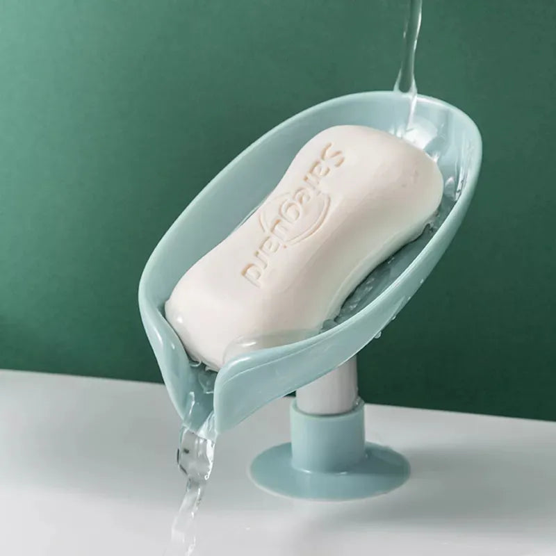 Leaf Shape Self-Draining Soap Holder –  Bathroom Organizer