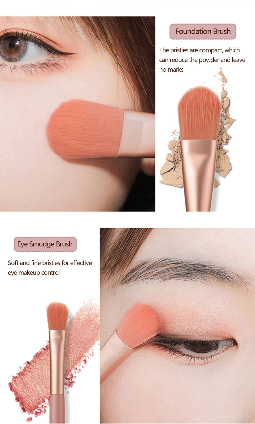 8 Pcs Makeup Brush Set