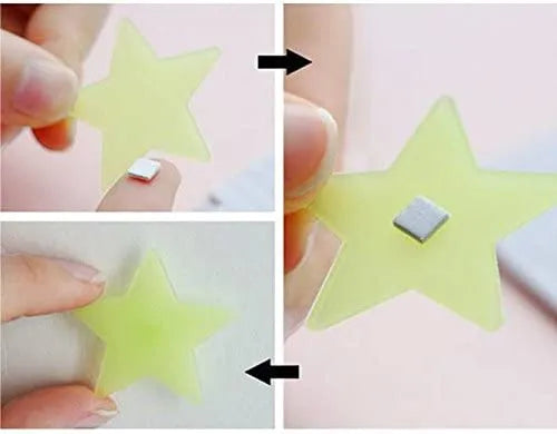 100-Piece Glow Star Wall Stickers – Kids Room Decor