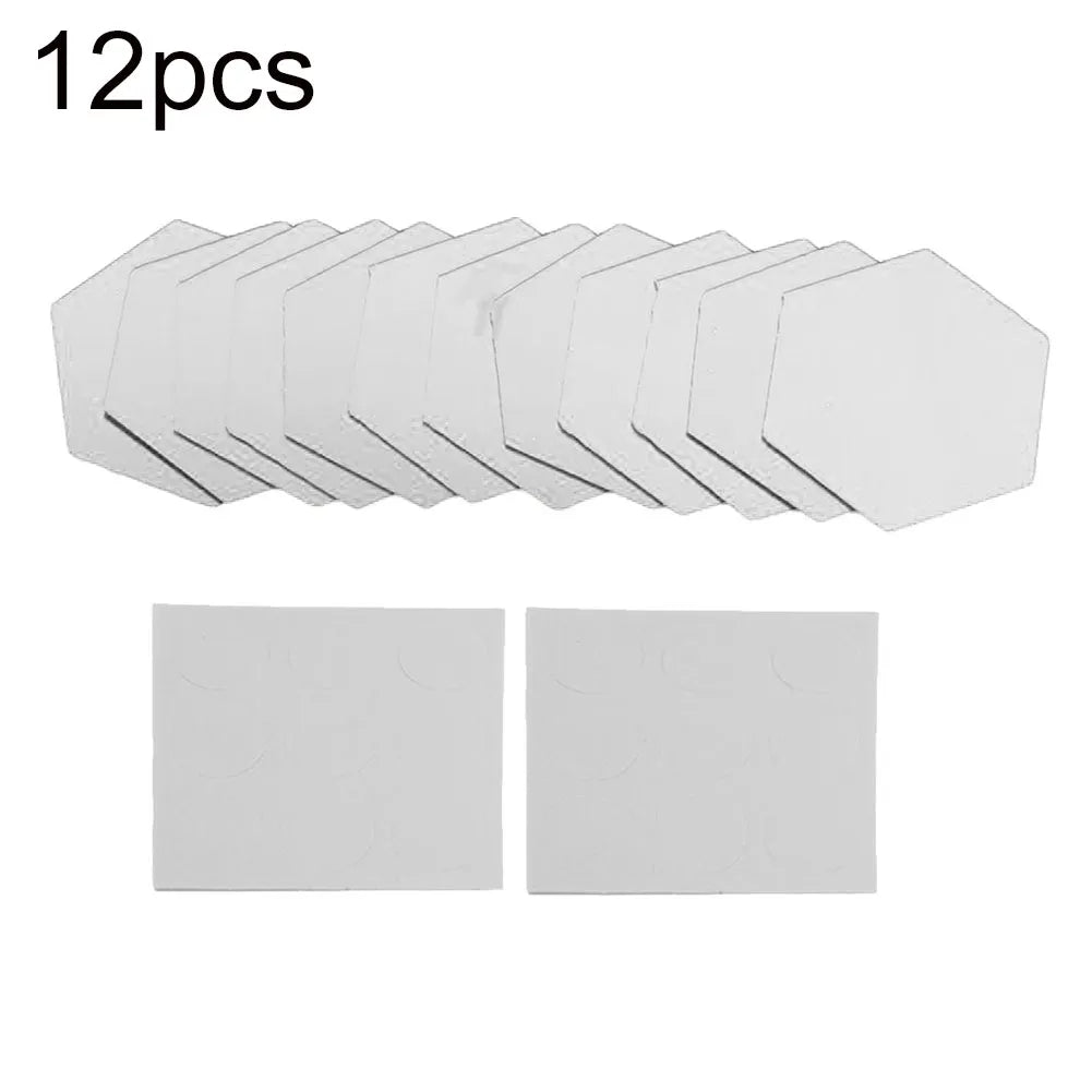 Hexagon Mirror Wall Stickers – Acrylic Decorative Wall Mirror (12-Piece Set)