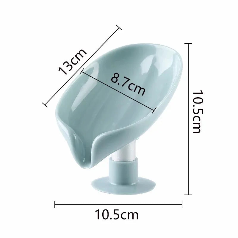 Leaf Shape Self-Draining Soap Holder –  Bathroom Organizer