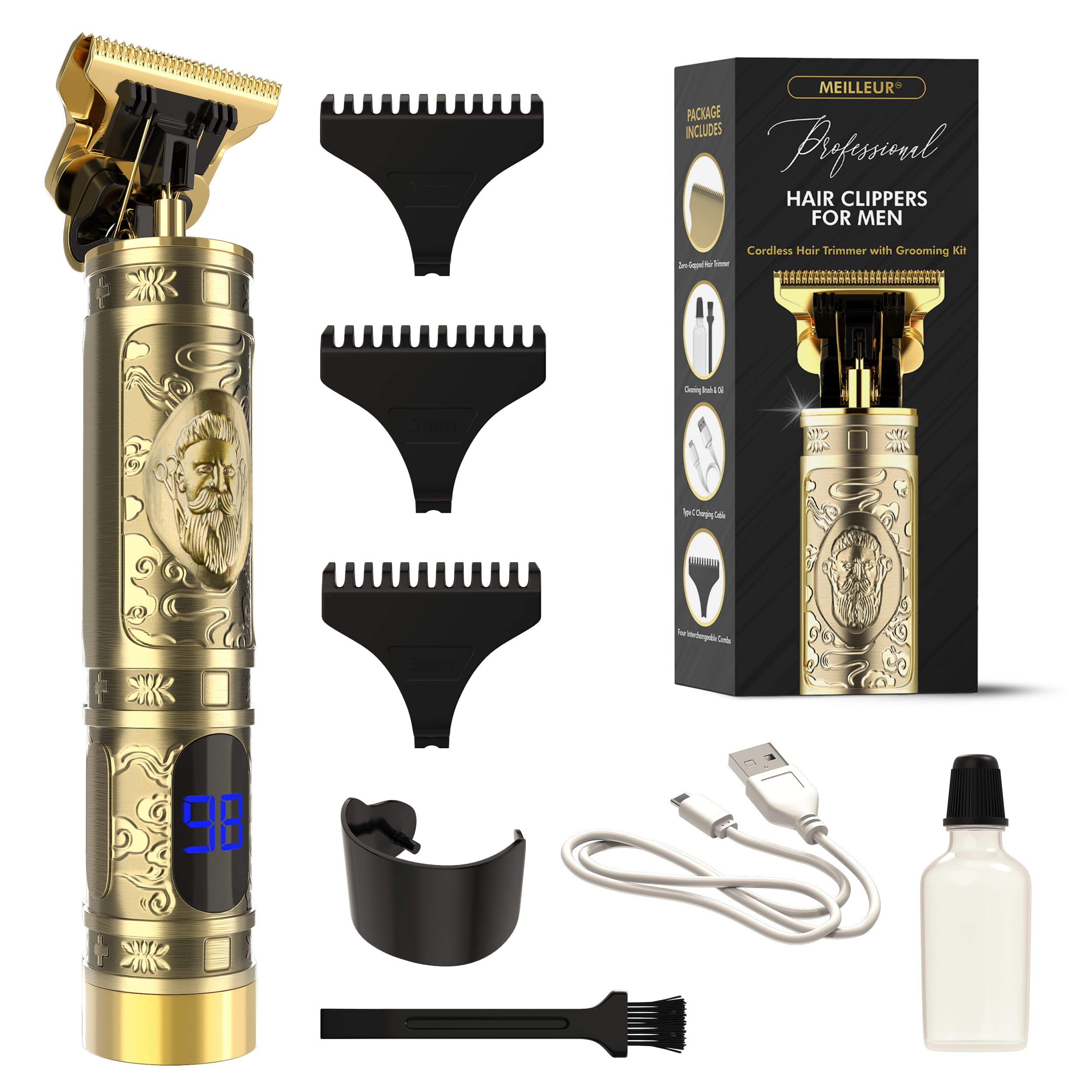 Vintage T9 Men’s Hair Trimmer – Professional Cordless Clipper