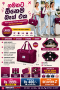 Large Capacity Travel & Gym Bag – Waterproof Multi-Purpose Duffel