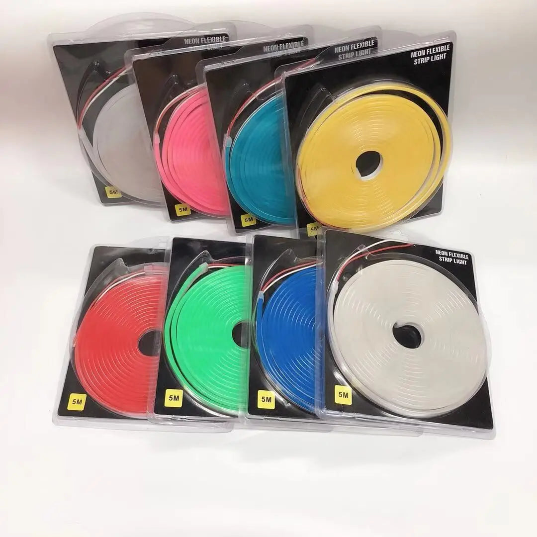 12V DC Neon Strip Light (5m) – Flexible LED Decor Light