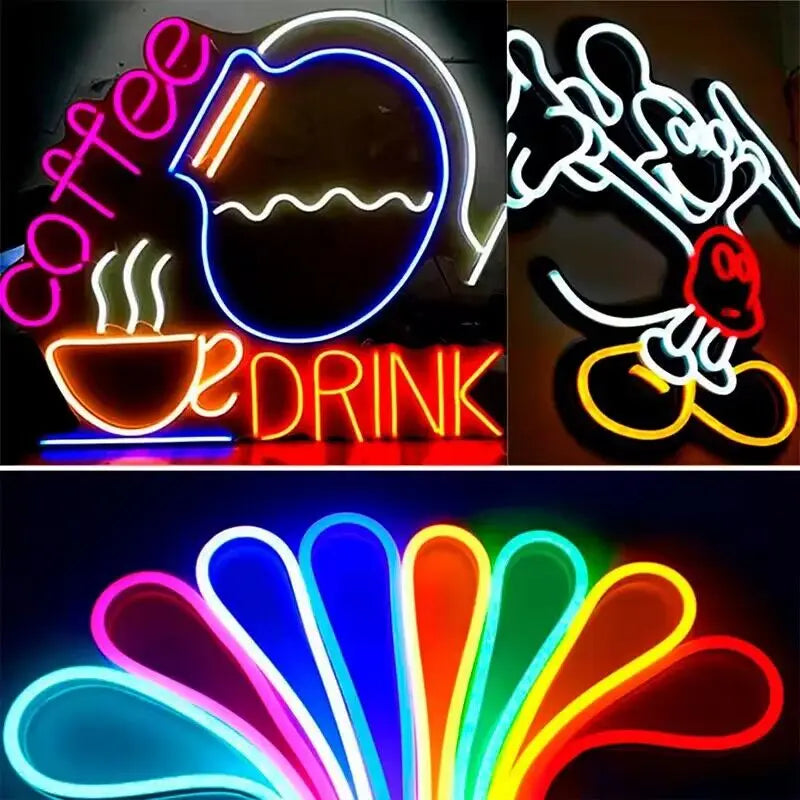 12V DC Neon Strip Light (5m) – Flexible LED Decor Light