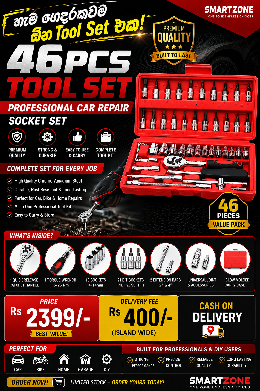 46 Pcs Tool Set