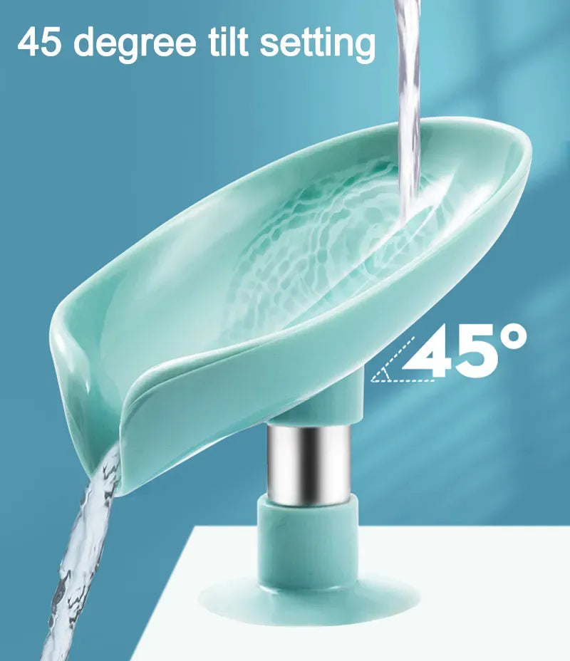 Leaf Shape Self-Draining Soap Holder –  Bathroom Organizer