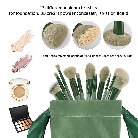 13-Piece Professional Makeup Brush Set – Soft & Durable
