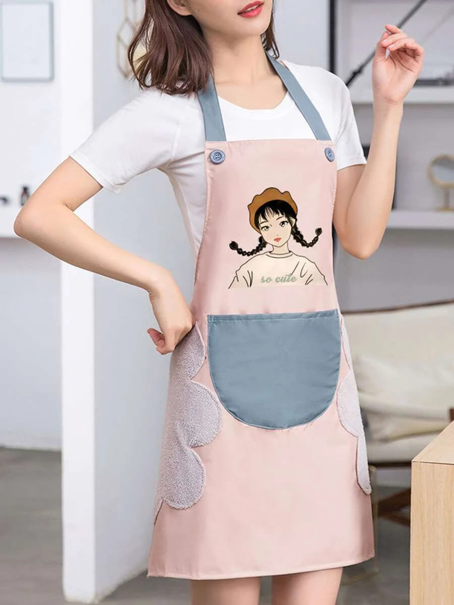 Kitchen Apron – Waterproof & Oil-Resistant Cooking Apron